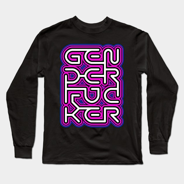 Gender F*cker (Op-Art) Long Sleeve T-Shirt by SimpleThoughts